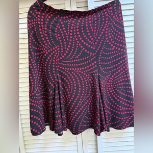 Black and Red Swirl Dot Skirt Women’s Sz M 8/10 Stretch